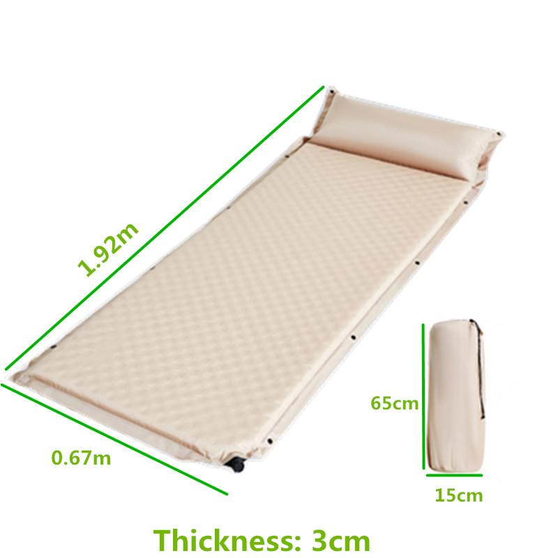 Double Self-Inflating Mattress Air Mat, Foldable, Inflatable, Outdoor, Sleeping, Camping, Bed for Travel, Hiking