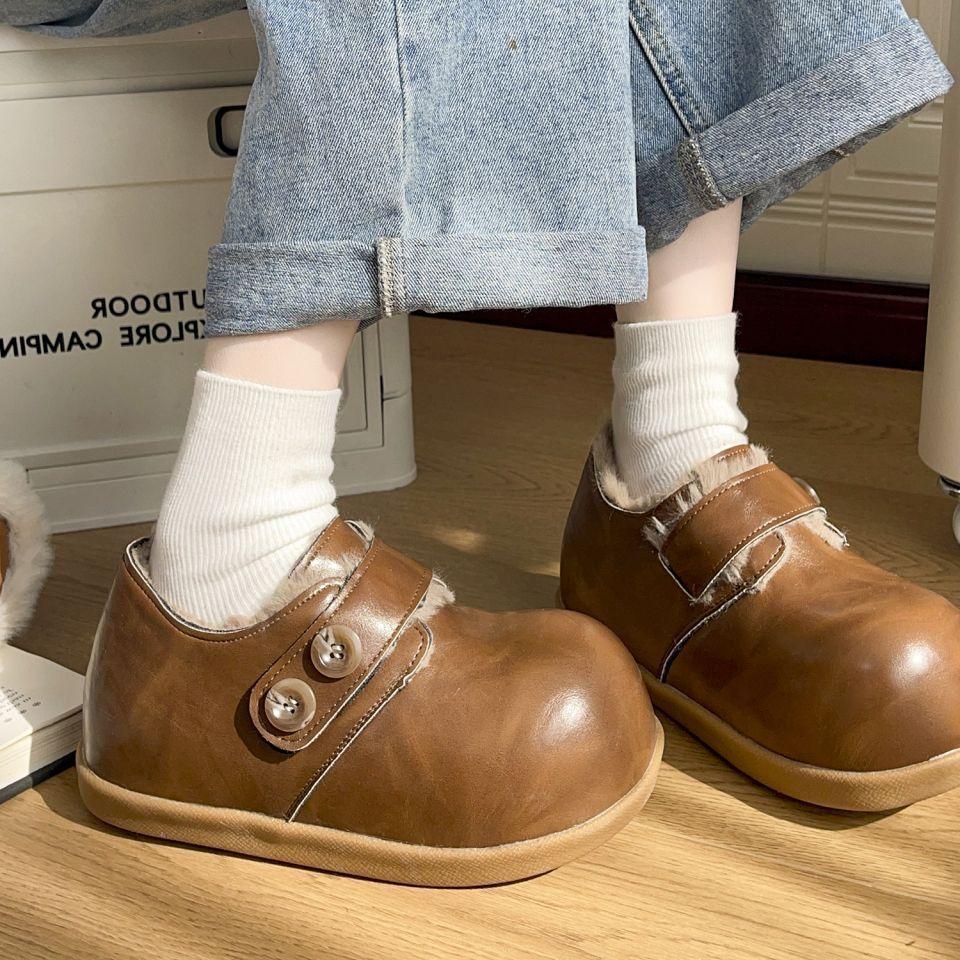 Women's Large Size Soft Elastic Winter Warm Cold Padded Snow Boots Non-slip Wear Outdoor Leisure Sports Cotton Boots Bread Shoes