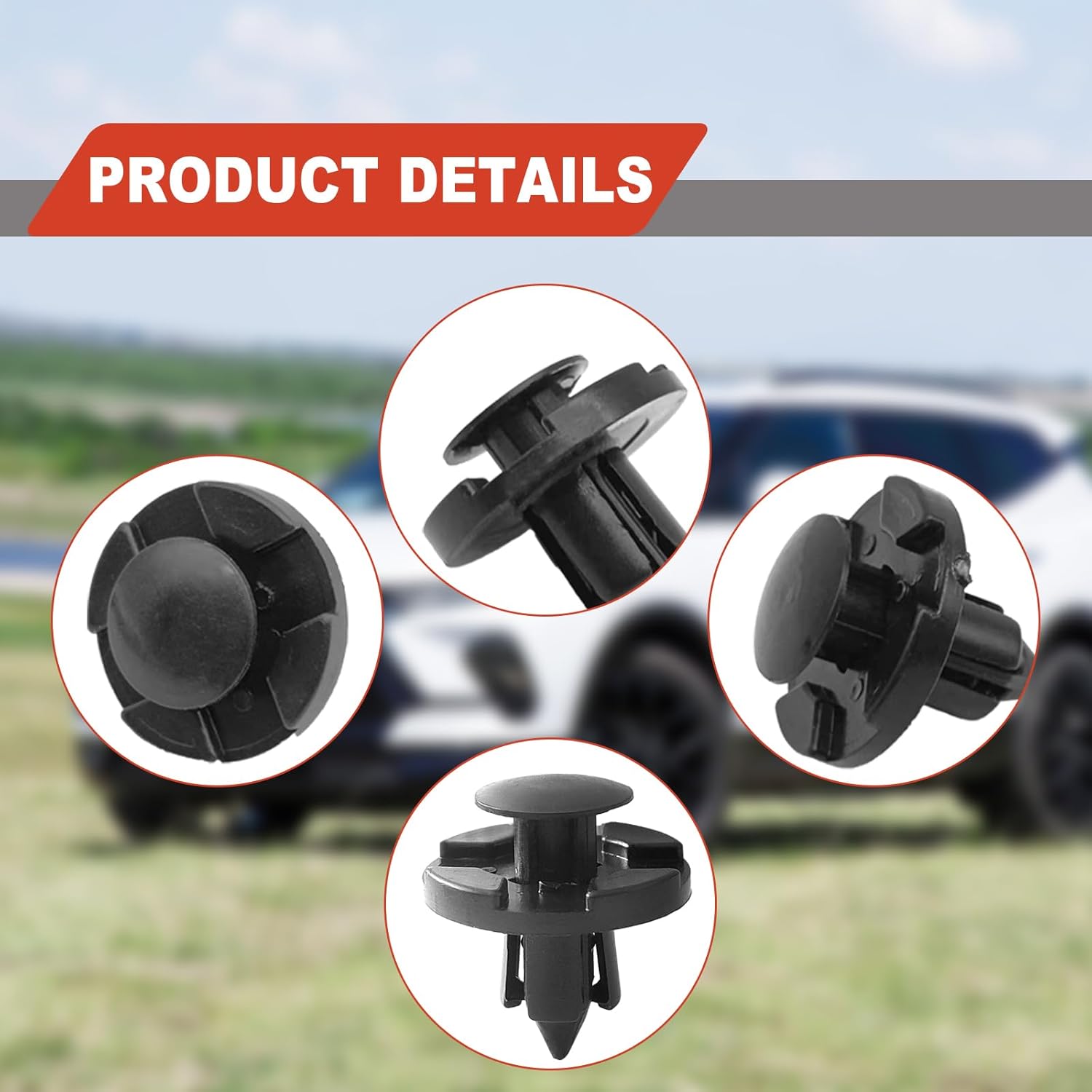 

20Pcs Universal Fender Push Type Retainer Clips Compatible with Nissan Infiniti 01553-09321 Mitsubishi MR328954 Chrysler Dodge MR328954 Fender Liner