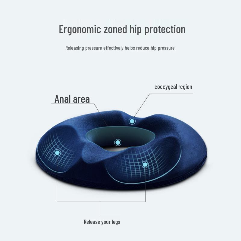 Ademend Visco-elastisch Kussen voor Kantoorstoel en Auto - Verlicht Ongemak door Lang Zitten