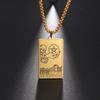 Dawapara Amulet Pentakly Tarotová Karta Přívěsek Řetízek Boxový Muži Nerezová Ocel Šperky Doplňky Černé Zlaté Náhrdelníky