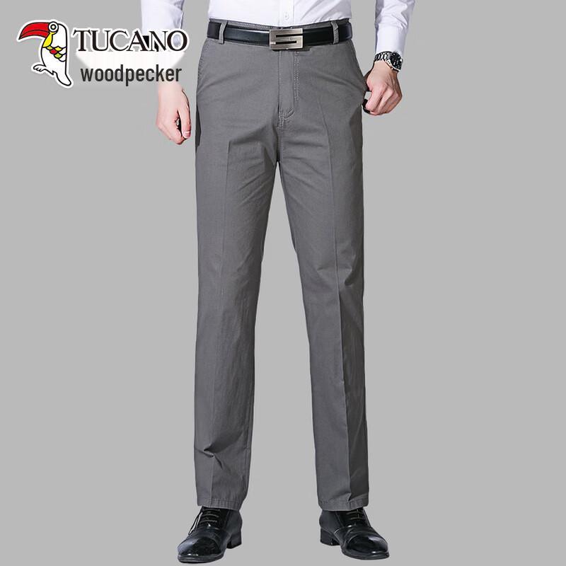 TUCANO Men s Business Casual Straight-Leg Trousers 34