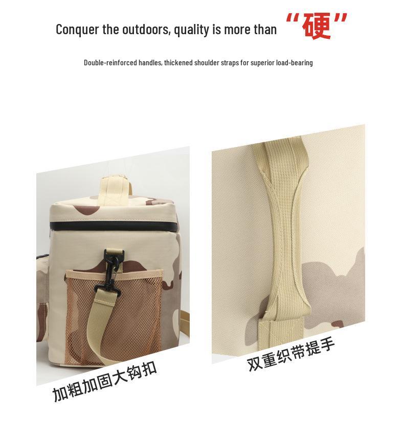 Square Camouflage Waterproof Insulated Lunch Bag - Waterproof, Wear-Resistant, Durable Oxford Cloth, Perfect for Work