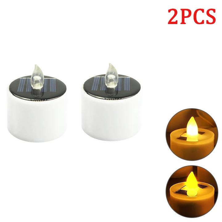36pcs Solar Tea Light Led Candles Flameless Outdoor Waterproof Solar Tea Lights Rechargeable Candles for Party Garden Home Decor