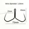 10pcs High Carbon Steel Butterfly Hook Duple Hooks Strong Anchor Hook  Tackle Accessorie