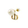 Dior Metal Coated White Resin Earrings Women earrings Gold E1293TRIRS-D908