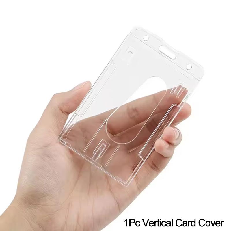 

1/5 шт. Брелок Бейдж Ролик Выдвижной Пропуск Разрешение на работу Чехол Рукав Двойной Слот для карт Держатель для карт Защитник Обложка для ID-бейджа НОВЫЙ