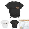 Heart Print Women's Summer Short Sleeve Casual Blouse With Soft Material Comfort