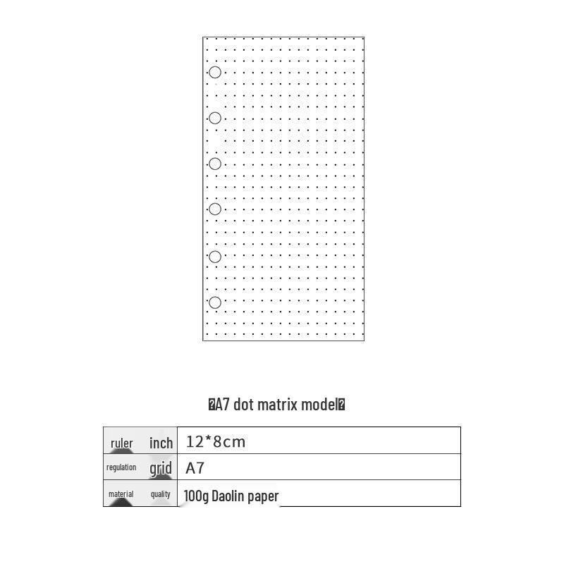 2021 A5 Loose-Leaf Planner Refill: Blank Grid & Lined Inner Pages, 6-Hole