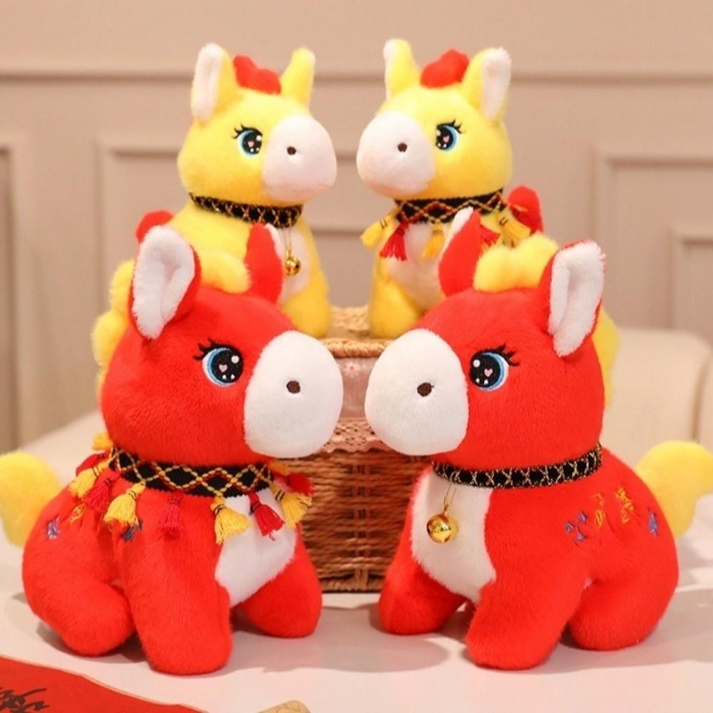 Chinese Style Zodiac Horse Doll Cute Plush Horse Toys Cartoon Stuffed Horse  Lunar New Year