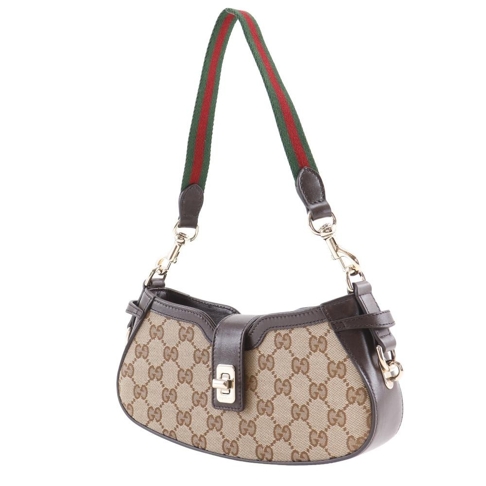 Gucci Moonside Schultertasche 786015 Braun GG-Canvas Damen Gebraucht