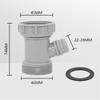 Kitchen Sink Drain Pipe Adapter Y Shaped Basin Sewer Branch Connector Female To Male Thread Connector Fitting Accessory