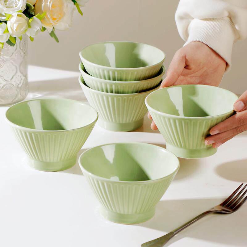 Nordic Cream Style 5-Inch Ceramic Straw Hat Bowl - Small Soup/Eating Bowl