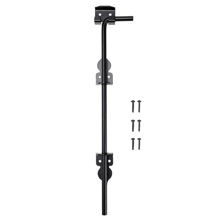Portable Sturdy 12Inch Cane Bolts with Wide Brackets for Firm Double Door Locking In Various Weather Conditions 2 Pack