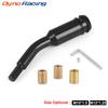 M12x1.25 M10x1.5 Gear Shift Shifter Stick Lever 13CM Bent Extension Aluminium Short Shifter With Three Adapters