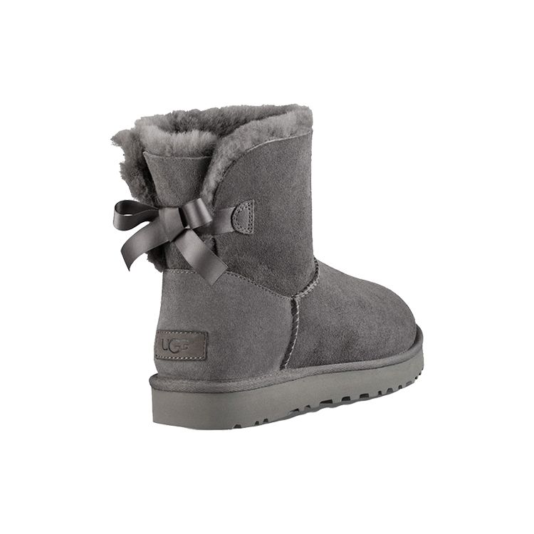 UGG Mini Bailey Bow II Boot Grey (Womens) Women Sneakers 1016501-GREY