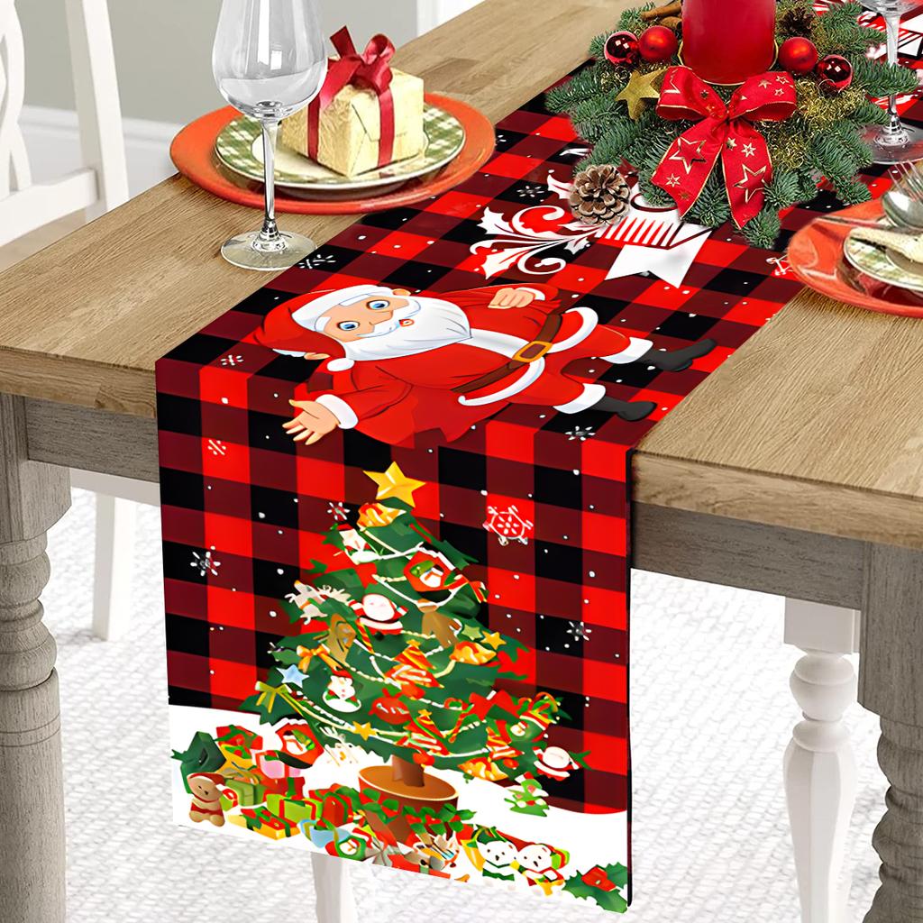 Merry Christmas Santa Claus Table Runner 2025 Christmas Decoration For Home Xmas Gifts Cristmas Gifts Navidad Natal New Year