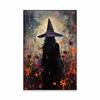 Floral Witch Classical Poster Mystical Art Oil Painting Print Witches Coven Amongst The Wildflowers Canvas Painting Wall Decor