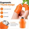 6 Pack Silicone Garden Finger Gathering Tool,1 Ergonomic Gathering Thumb Cover +5 Non Slip Finger Sleeves, Reusable Nail Guard for Pepper Garlic