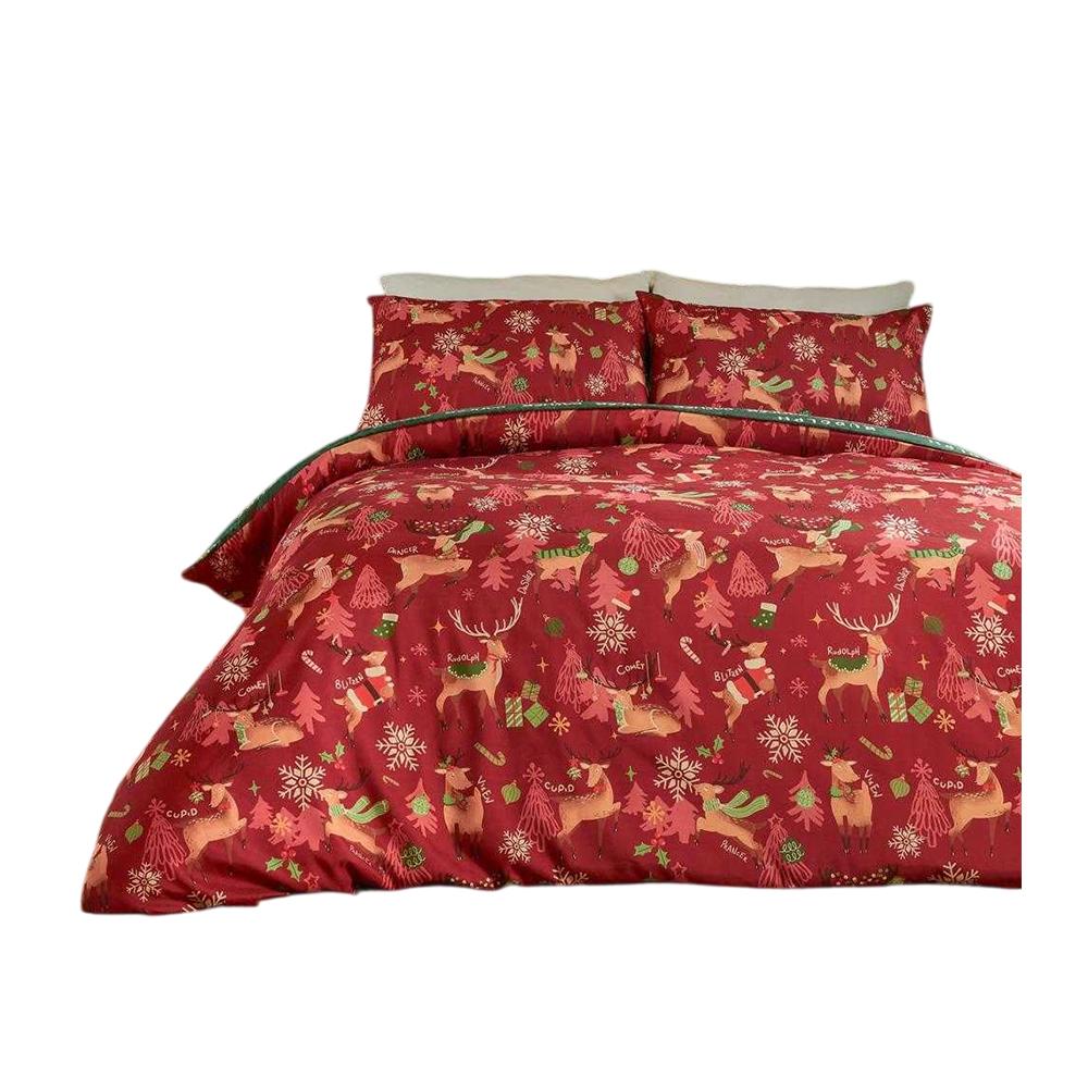 Duvet Day Sleigh Team Soft Touch Christmas Duvet Cover Set