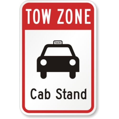 

Cab Stand Parking Aluminum Weatherproof Sign pAluminum 20x30cm（7.8x11.8inch）
