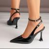 Fashion Luxury Designer Summer Women Sandals Fashion Pointed Toe Singbacks Shoes Ladies New Outdoor Elegant High Heels Stripper Sandals