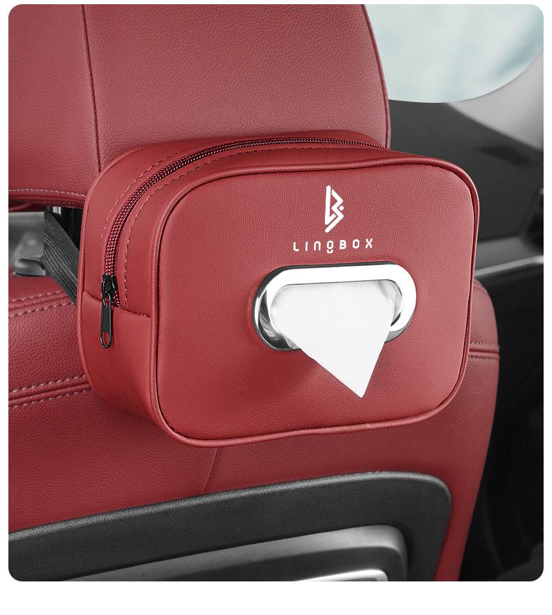 High-End Coco Uni Car Center Console Armrest Tissue Box Pouch