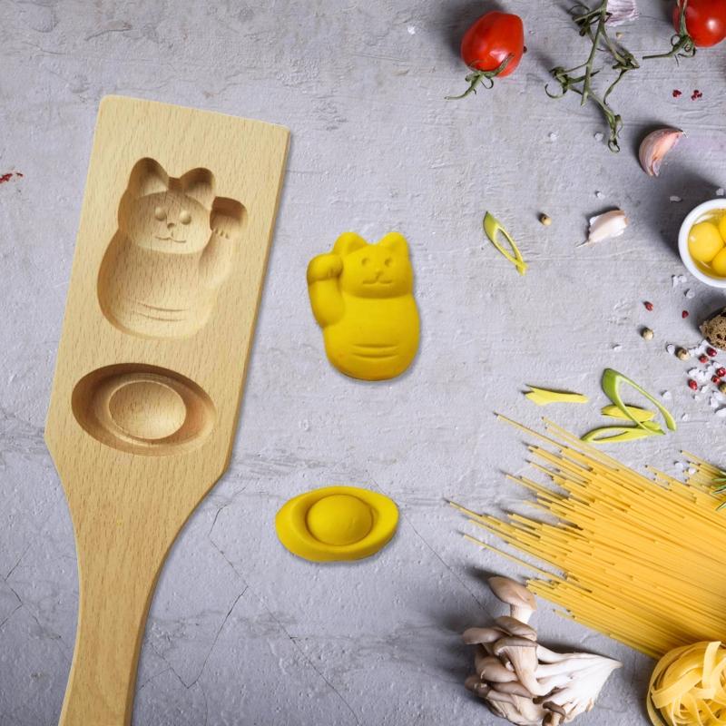 Moon Cake Molds Lucky for Cat Gold Ingot Shaped Mooncake Moulds Mooncake Gadgets for Chinese Traditional Mid-autumn Fest