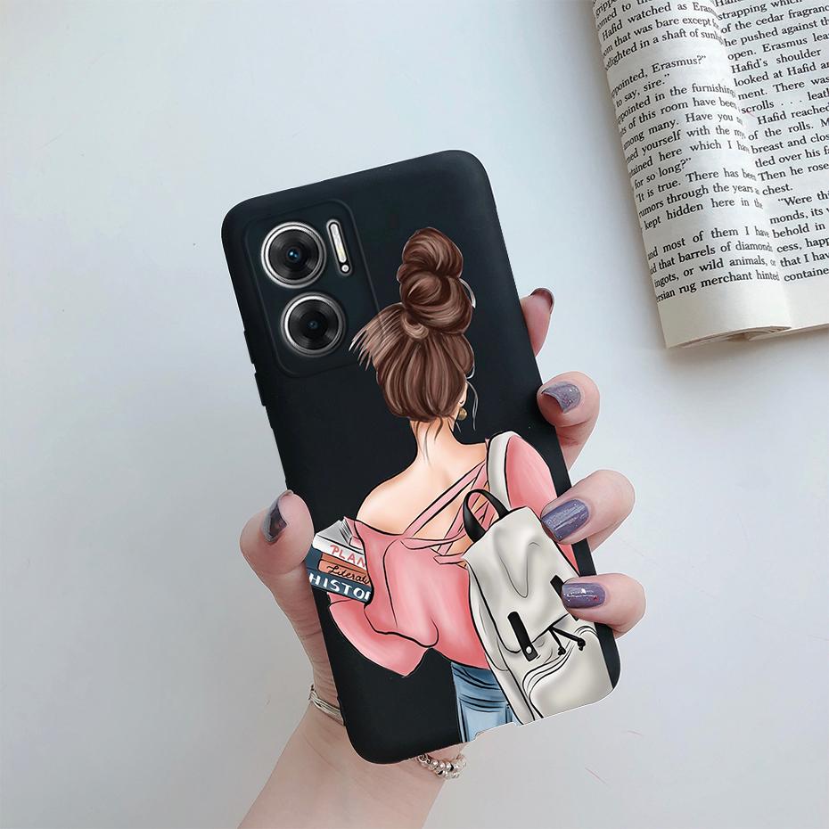 Case For Xiaomi Redmi 10 5G Case Silicone Soft Cute Pretty Girls Cover Funda For Xiaomi Redmi 10 5G 22041219G 22041219NY Bumper