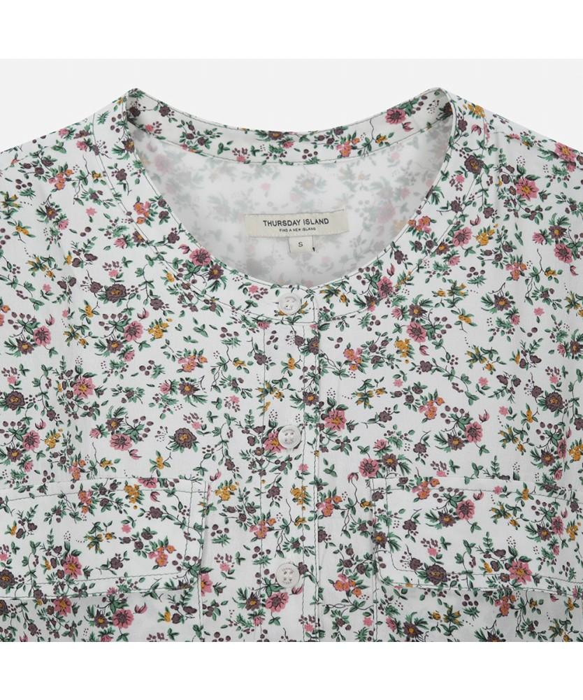 THURSDAY ISLAND Garden Flower Sleeveless Full Open Dress_T254Mop263W