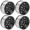 4 Pcs 1.55 Inch RC Wheel Rim Hub Universal RC Wheel Hubs for Axial AX90069 CrawlersBlack