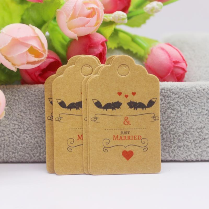 100 szt. + 100 sznurków 3x5 cm biały/papier kraft. Dziękujemy za ręczne wykonanie zawieszki do etykiety