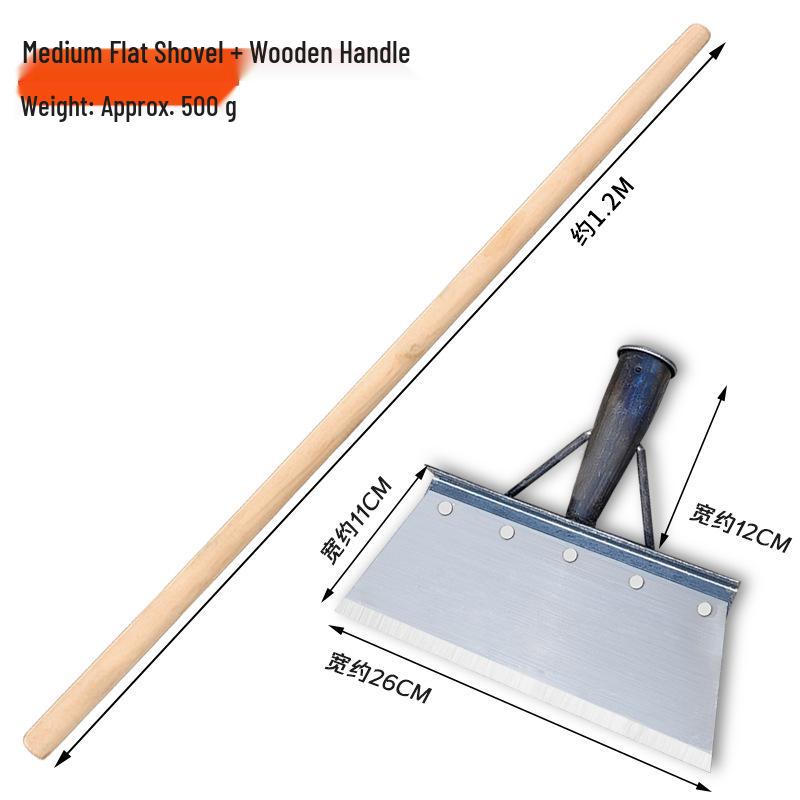 Manganese Steel Multi-Purpose Shovel: Ideal for Manure, Ice, and Snow Removal in Agriculture and Breeding.
