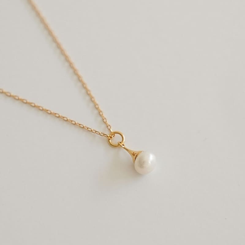 Modernlike 14K Gold-filled Silver Tray Pearl Necklace