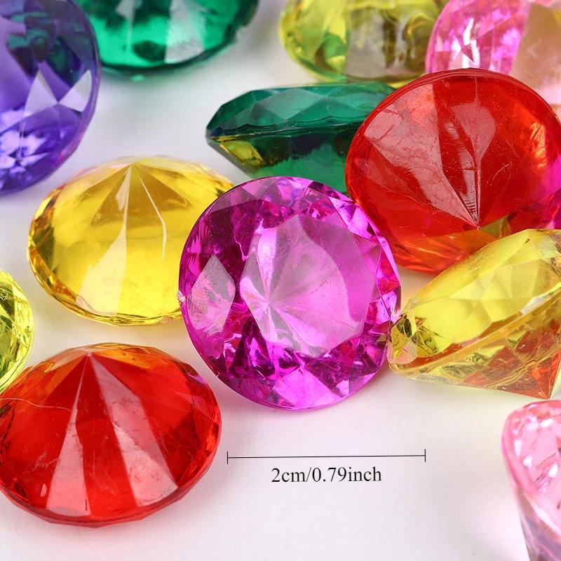100-200Pcs Acrylic Fake Diamonds-DIY Jewelry Making Accessories Home Decor & Children's Treasure Gem | Crystal-Like Diamond Bits