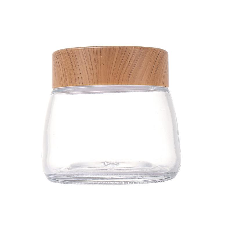 Transparent Round Honey Dispensing Glass Bottle