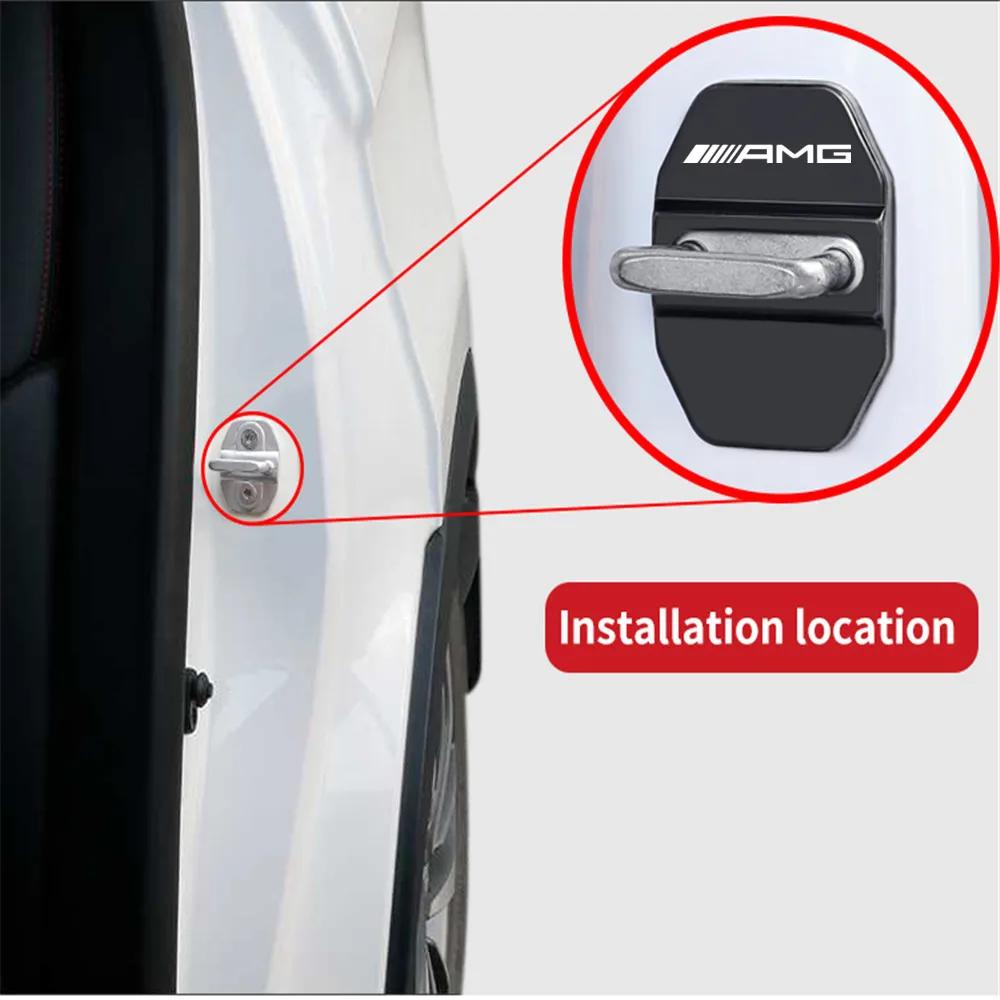 Decoración de Cerradura de Puerta GLC GLB Protección contra la corrosión Cubierta de Plástico de Acero Inoxidable para Mercedes Benz W212 W204 W211W168 W213 W205 W210