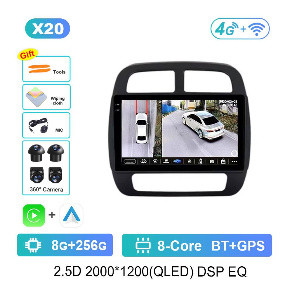 DSP Stereo Car Radio Multimedia Player for Renault KWID K-ZE Dacia Spring 2015 - 2018 GPS Navi Android 14 BT WiFi 4G Auto Tools