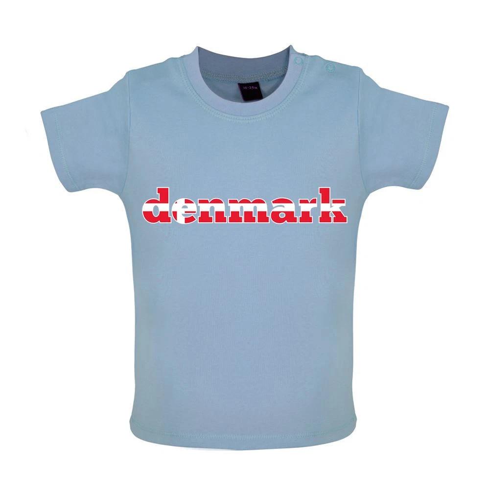 Country Word Flags Denmark - Kids Baby Kids Boys Girls Unisex T-Shirt / Bodysuit - Copenhagen Football Love 130