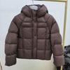 Herbst und Winter lockere Kapuzen-Daunenjacke Damen kurz verdickt warm kleine Brotjacke Daunenjacke