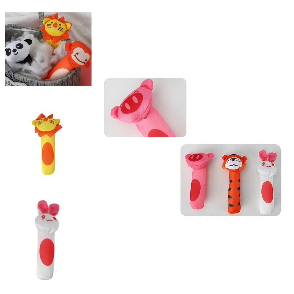 Cute Animal Bell Rattle Plush Toy For Soothing And Visual Development Of Newborns