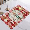 Christmas Nutcracker Ballet Girl Table Mat Pink Gold Fairy Tale Placemat for Holiday Table Christmas Dinner Winter Party Decor