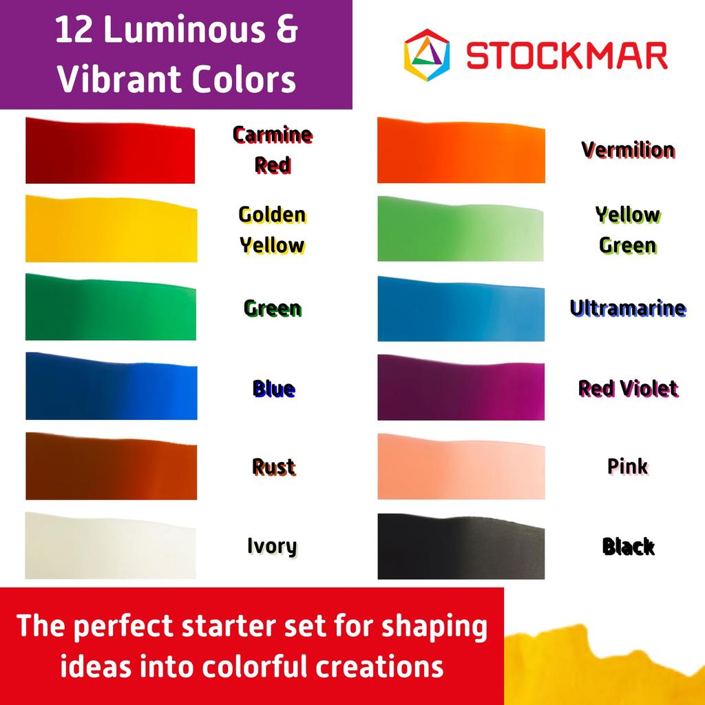 STOCKMAR Beeswax 12 12 ST51200 Clay, Colors, Sheets, 250g,