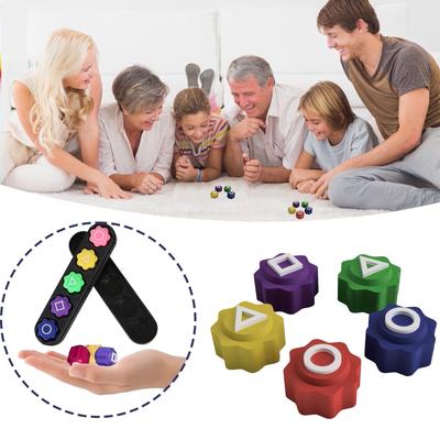 Minigame Toys, Stone Pebbles Set W/Round Case. Traditional Play Game Gifts,Minigame Grasping Stones