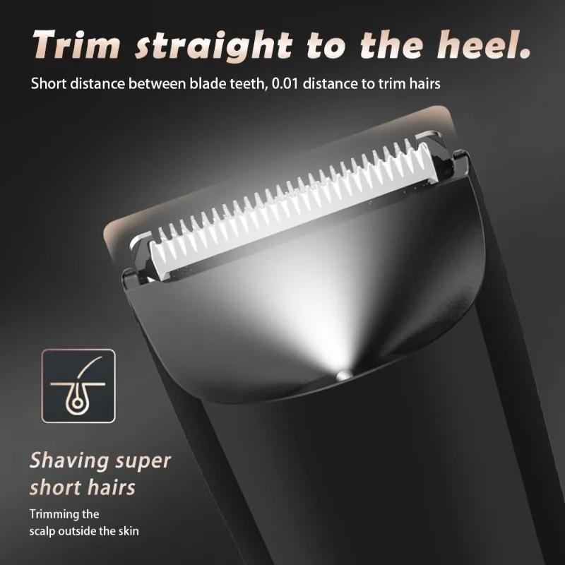 HOMEFISH Men'S Groin Body Hair Trimmer, Electric Ball Trimmer Ceramic Blade Head, Wet And Dry Shaver