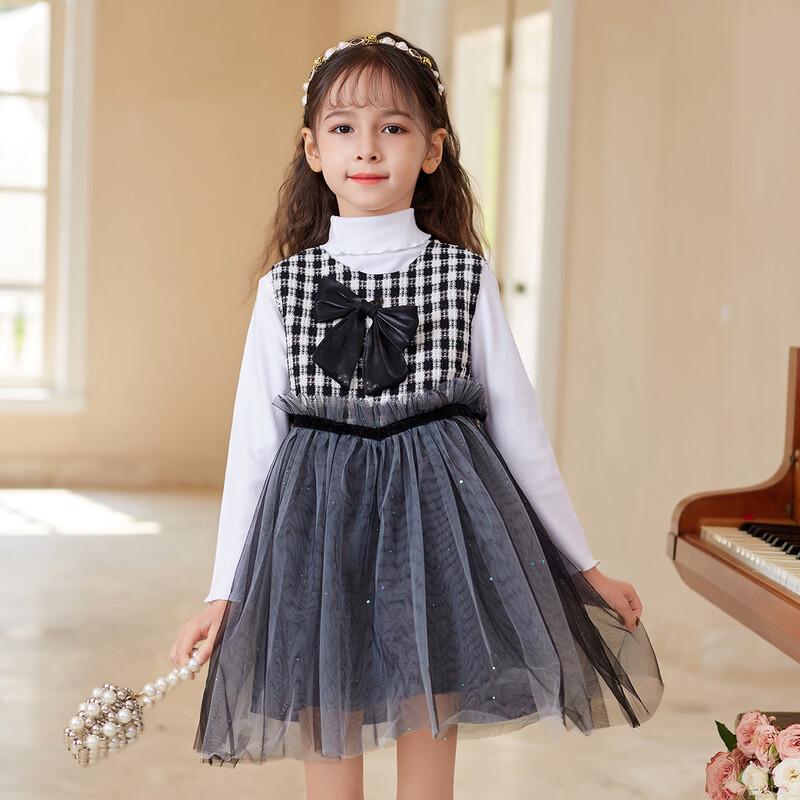 

Montagut Girls Little Fragrant Style Plaid Bow Vest Dress 150