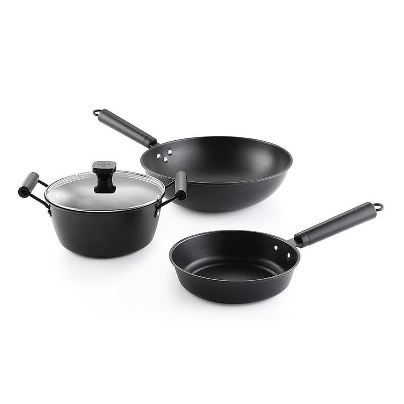 Boburg Platinum 3-Piece Fine Iron Cookware Set