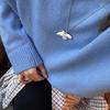 Stylish White Doves Pendant Necklace With Branch Accent Designed For Those Who Appreciate Individuality And Depth