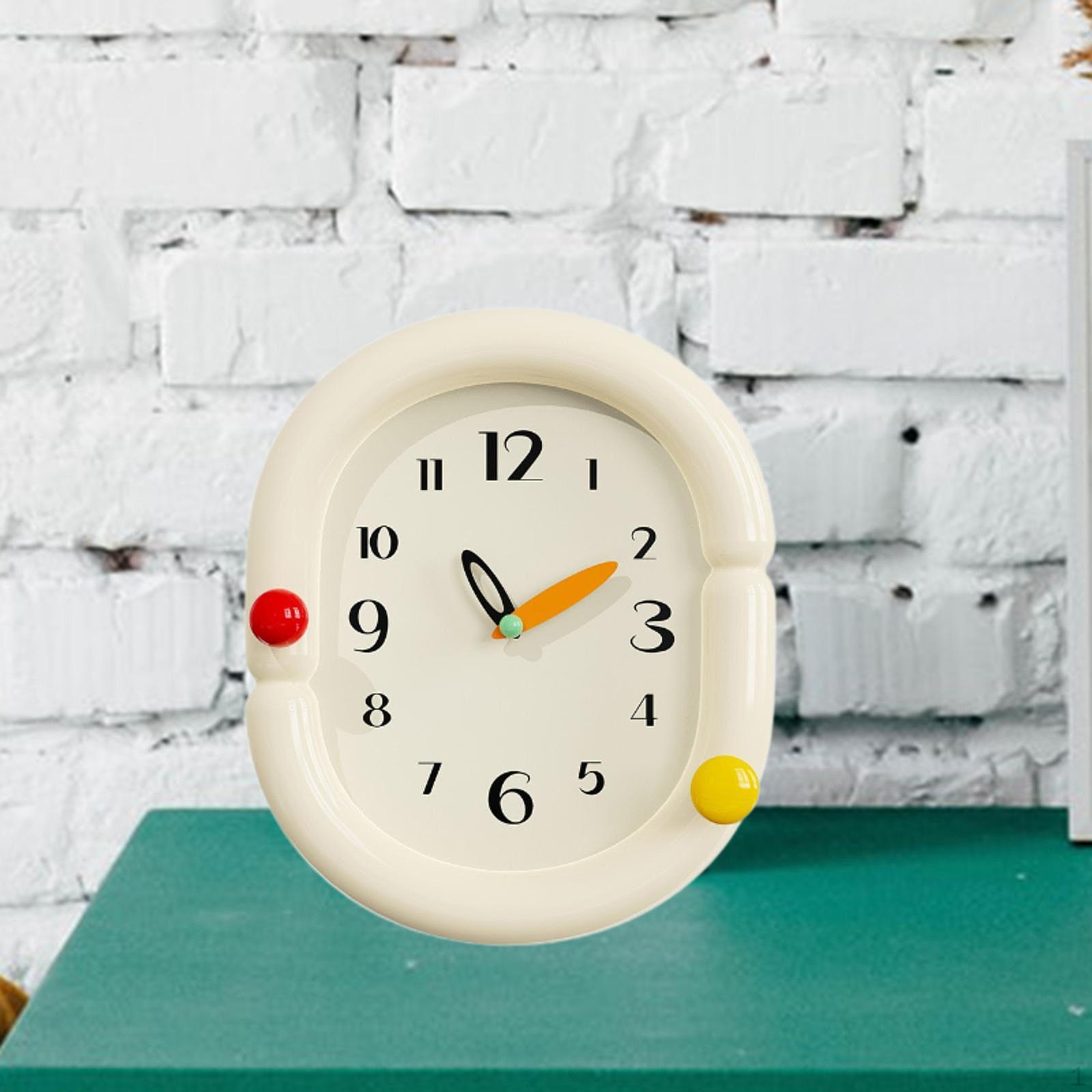 

Wall Clock Decorative Creative Ornament Unique Practical, Decoration, Hanging Desktop Cream White