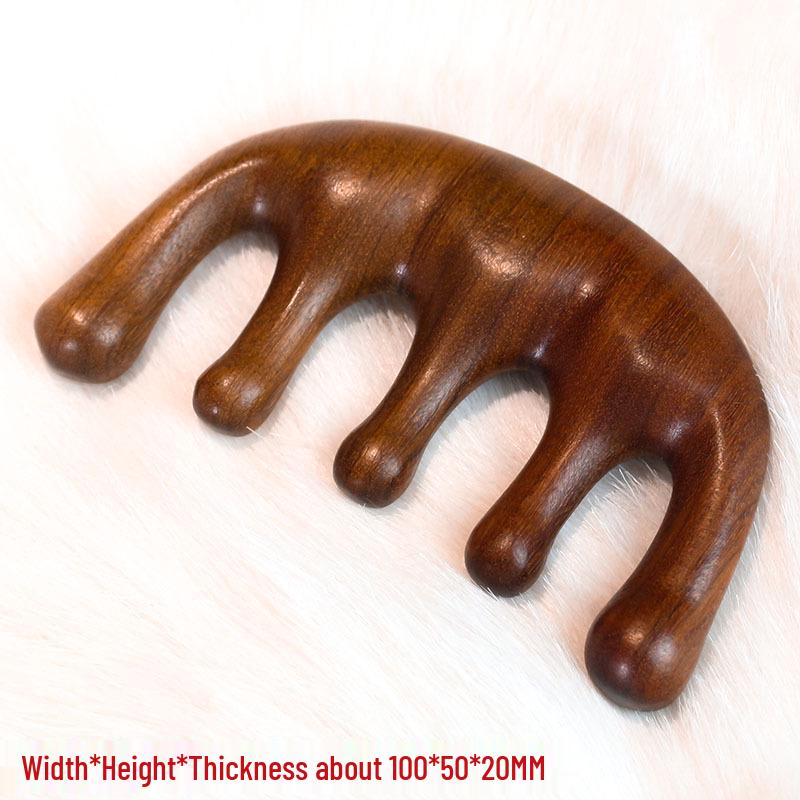 Eleganckie grzebienie z drzewa sandałowego: Czarny, Złoty, Fioletowy, Zielony - Idealne Prezenty na Dzień Matki